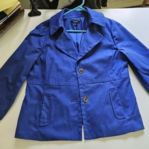 Rafaella cropped Cobalt Blue Blazer Work Jacket size large